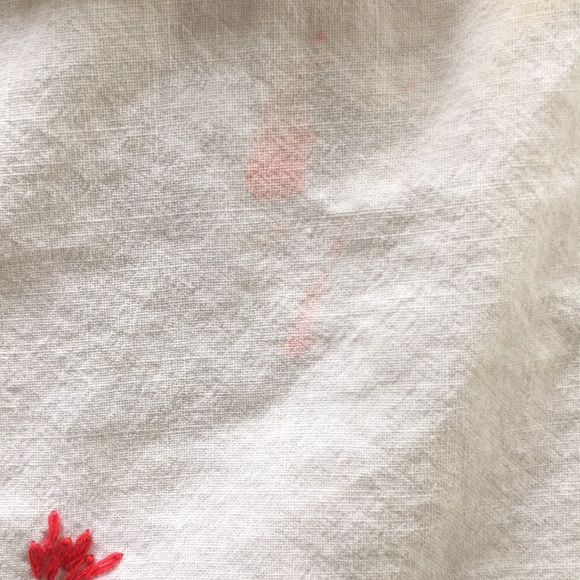 Vintage Hand Embroidered Cotton Waist Apron - Picture 5 of 6